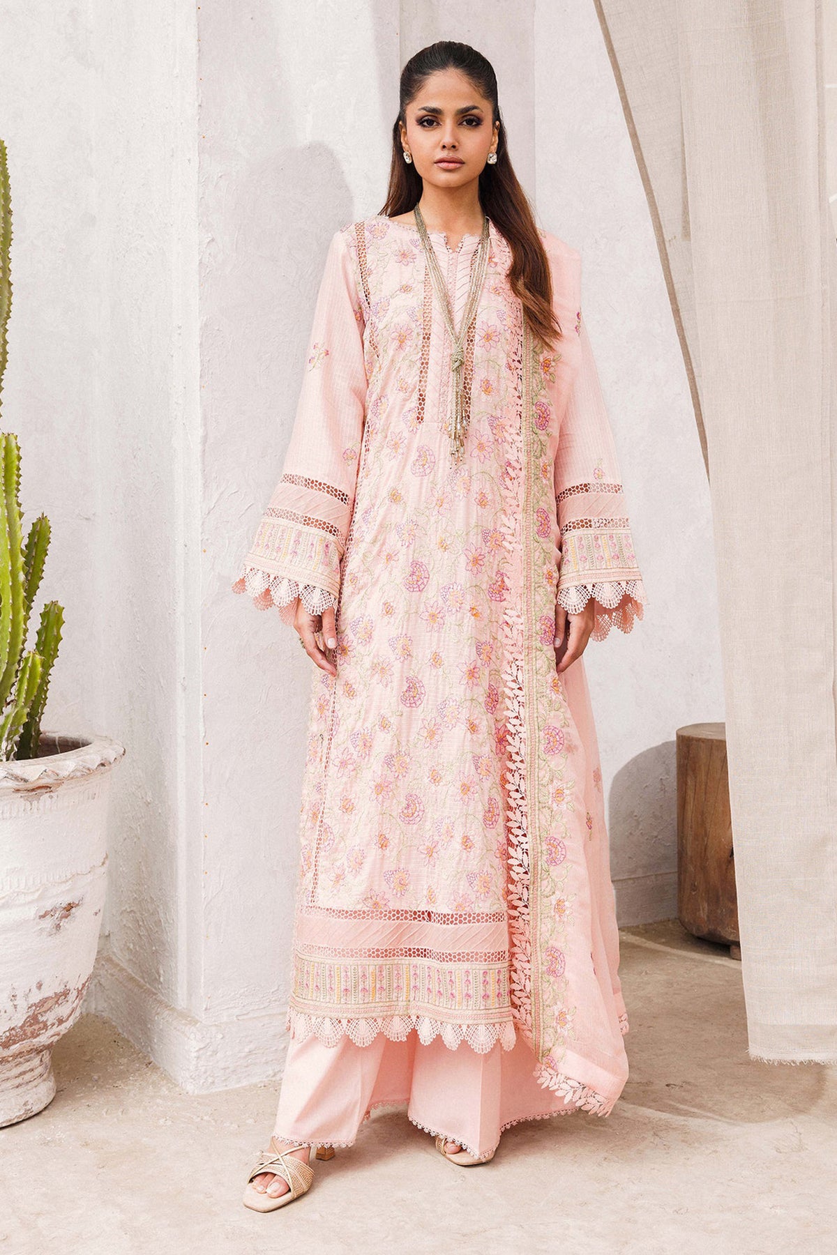 Adan's Libas Unstitched 3 Piece Chikankari Lawn Collection'2024-ACL-10