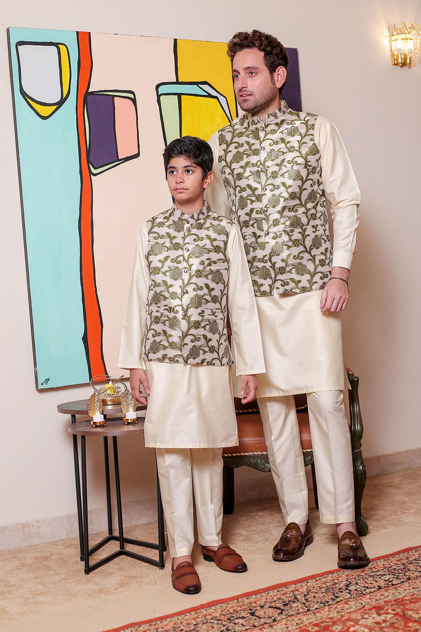 Real Image Mens Waist Coat Collection'2025-OW - 047 Green