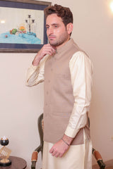 Real Image Mens Waist Coat Collection'2025-OW - 036 Beige