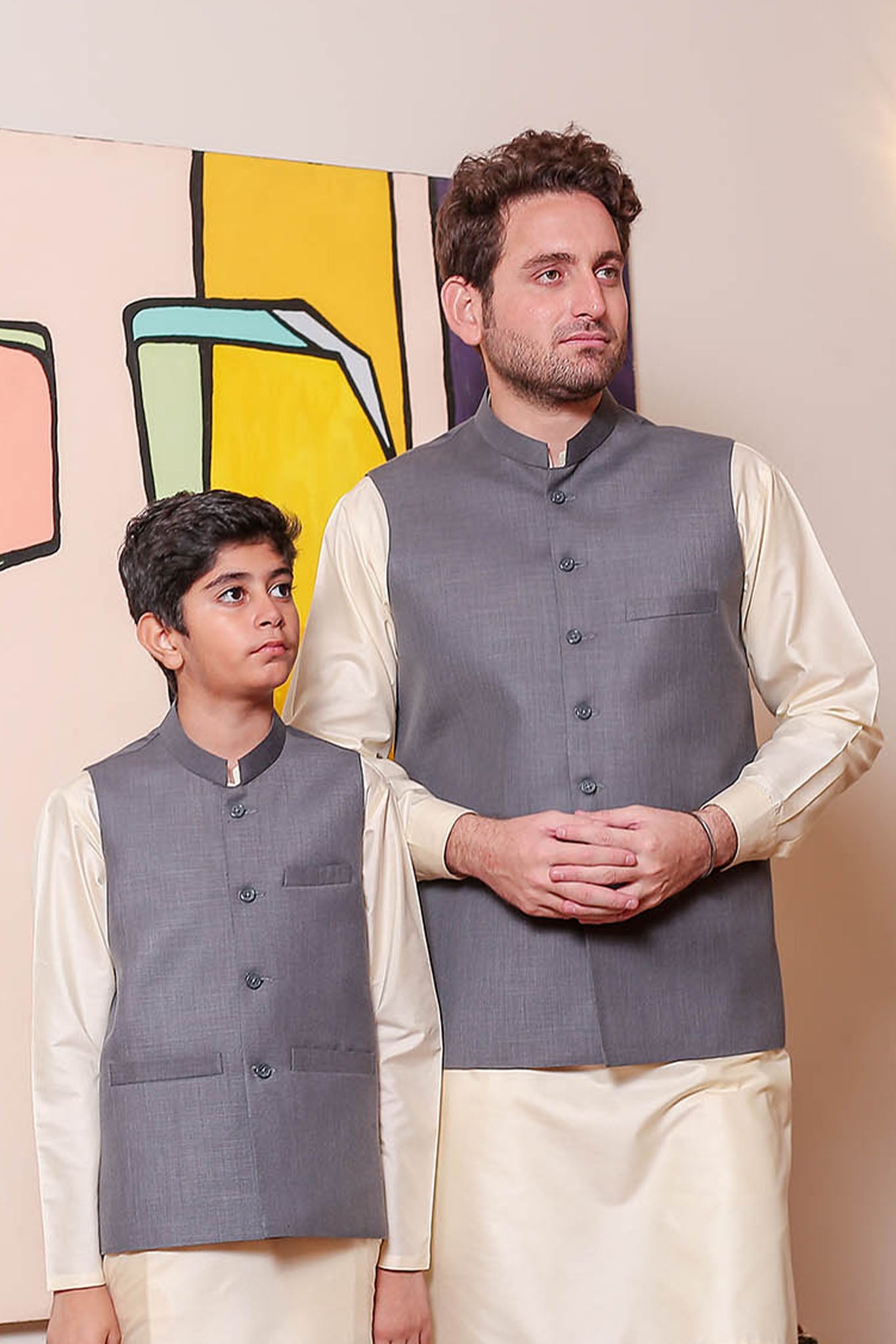 Real Image Mens Waist Coat Collection'2025-OW - 030 Lht Grey