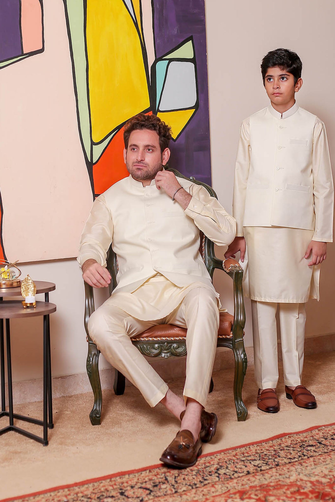 Real Image Mens Waist Coat Collection'2025-OW - 027 Cream
