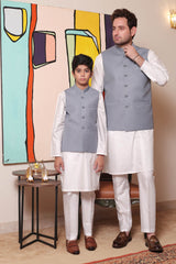 Real Image Mens Waist Coat Collection'2025-OW - 039 Ash Grey