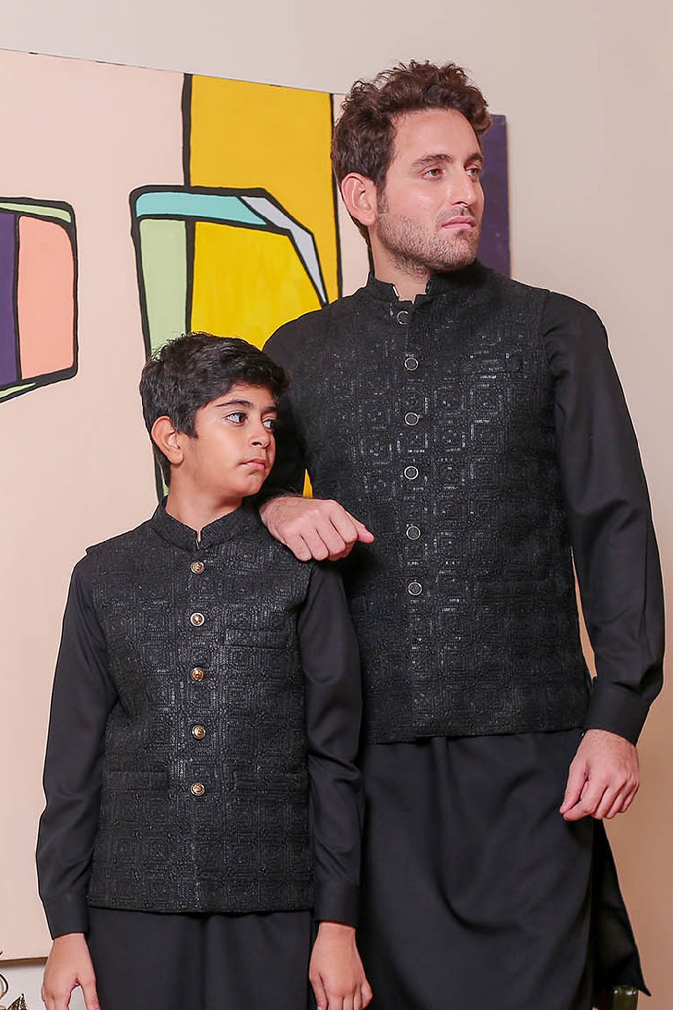 Real Image Mens Waist Coat Collection'2025-OW - 124 Black