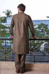 Real Image Mens Kurta Shalwar Winter Collection'2025-D-513 Brown