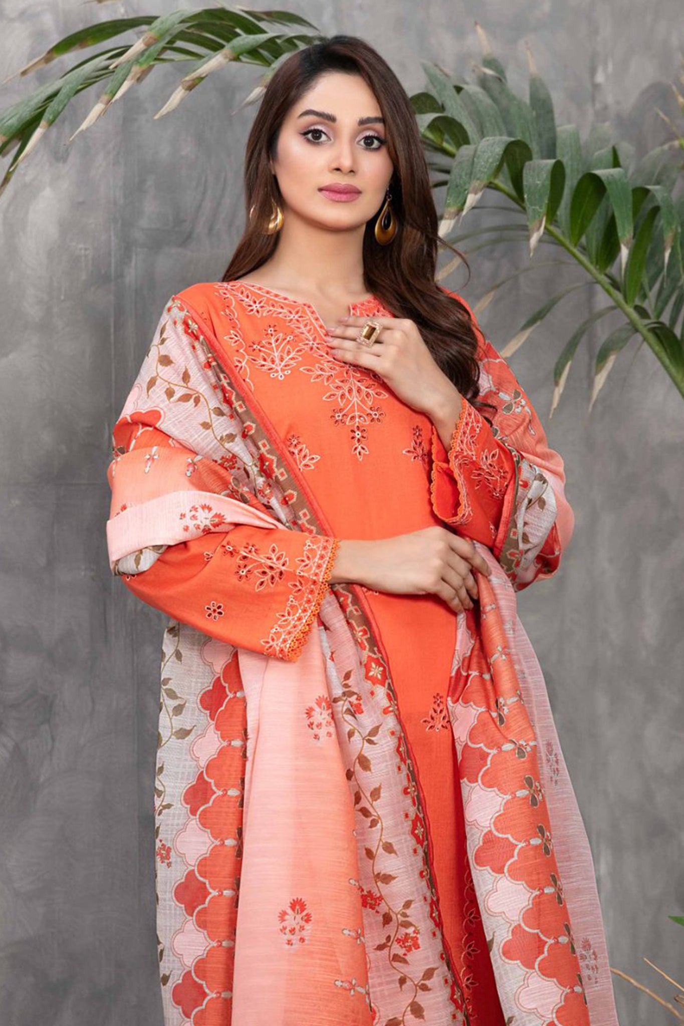 Aarah By Tawakkal Stitched 3 Piece Fancy Emb Lawn Collection'2024-D-2825