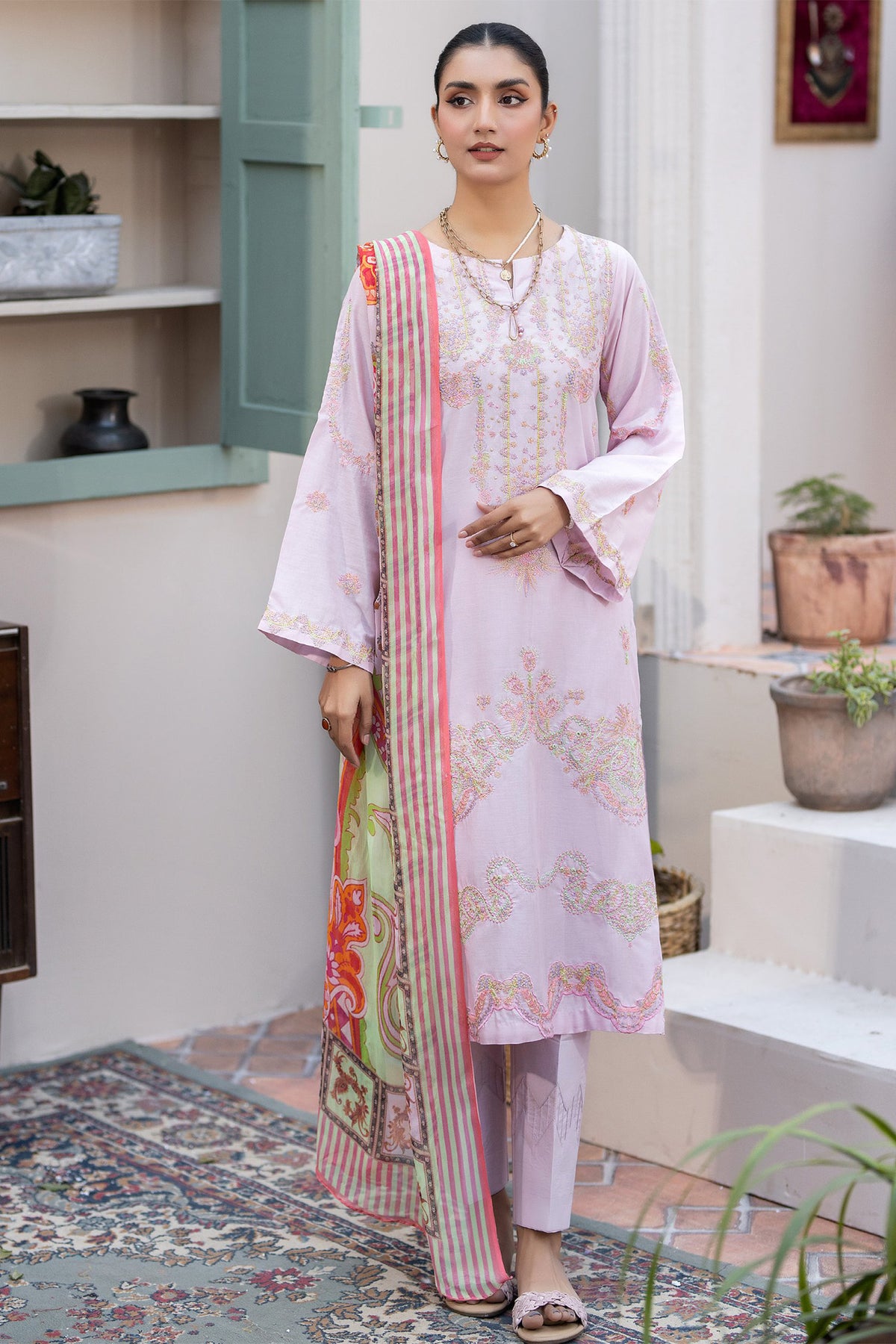 Adan's Libas Lawn By Zia Unstitched 3 Piece Emb Lawn Collection'2024-D-10