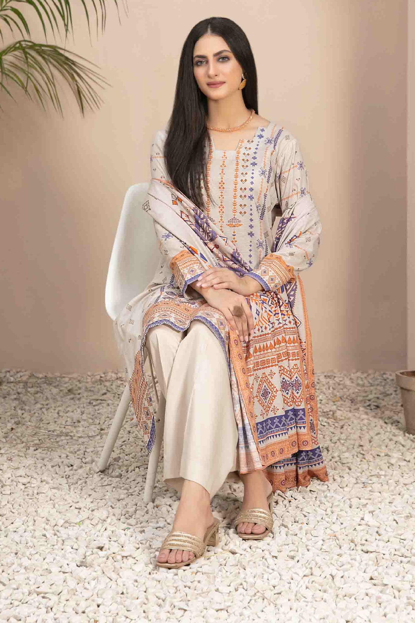 Tiyani By Tawakkal Unstitched 3 Piece Digital Printed Lawn Vol-01 Collection'2024-D-3586