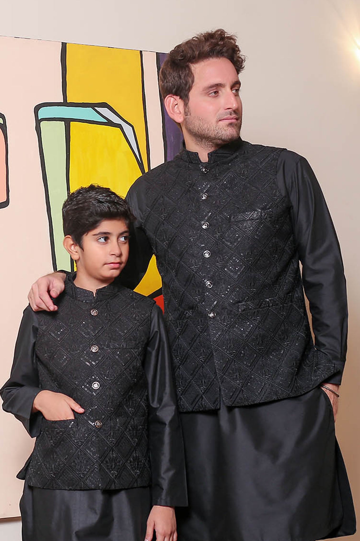 Real Image Mens Waist Coat Collection'2025-OW - 044 Black