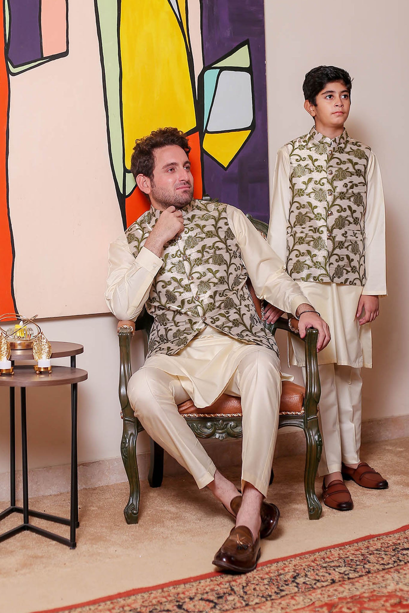 Real Image Mens Waist Coat Collection'2025-OW - 047 Green