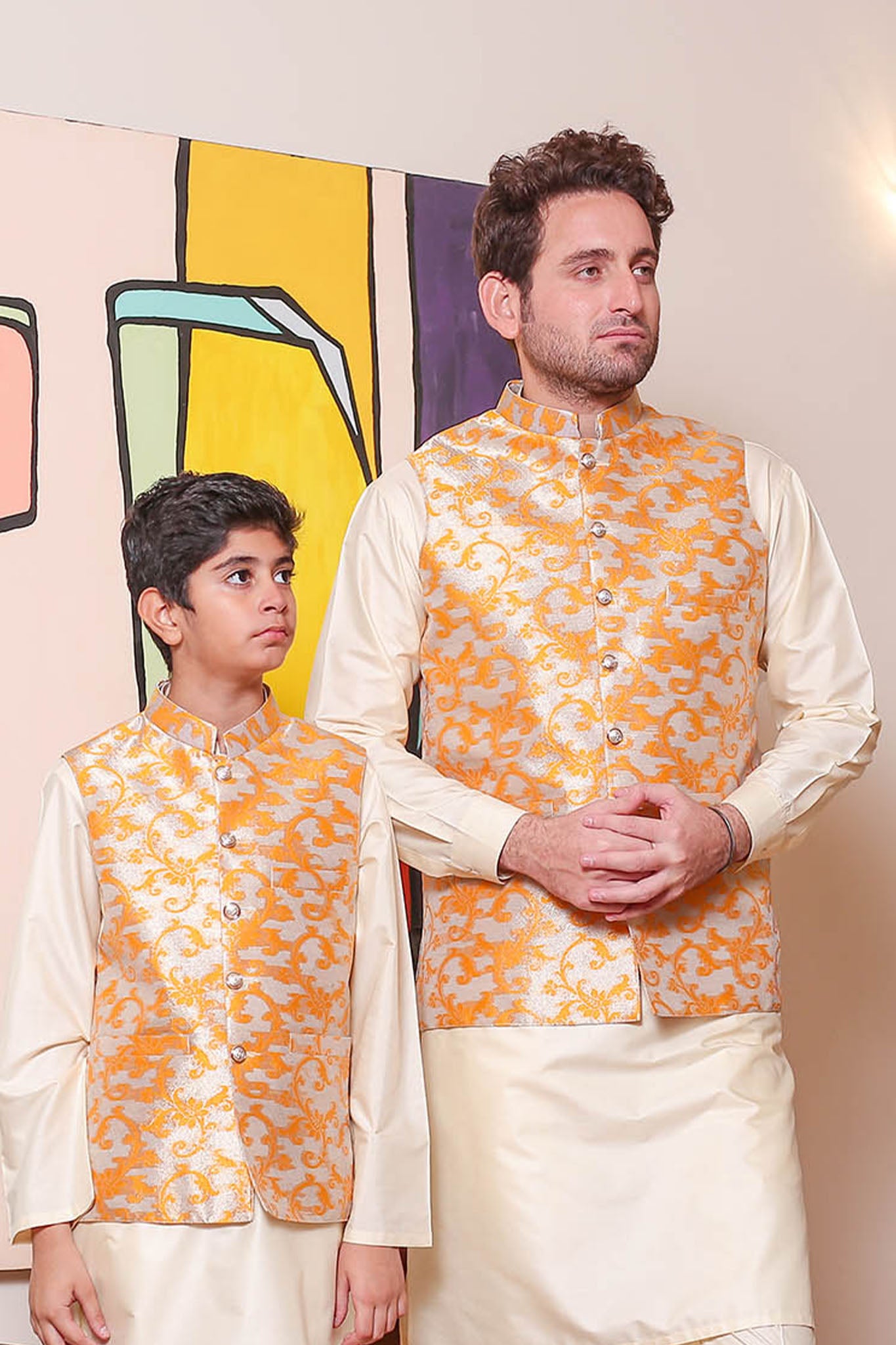 Real Image Mens Waist Coat Collection'2025-OW - 046 Yellow