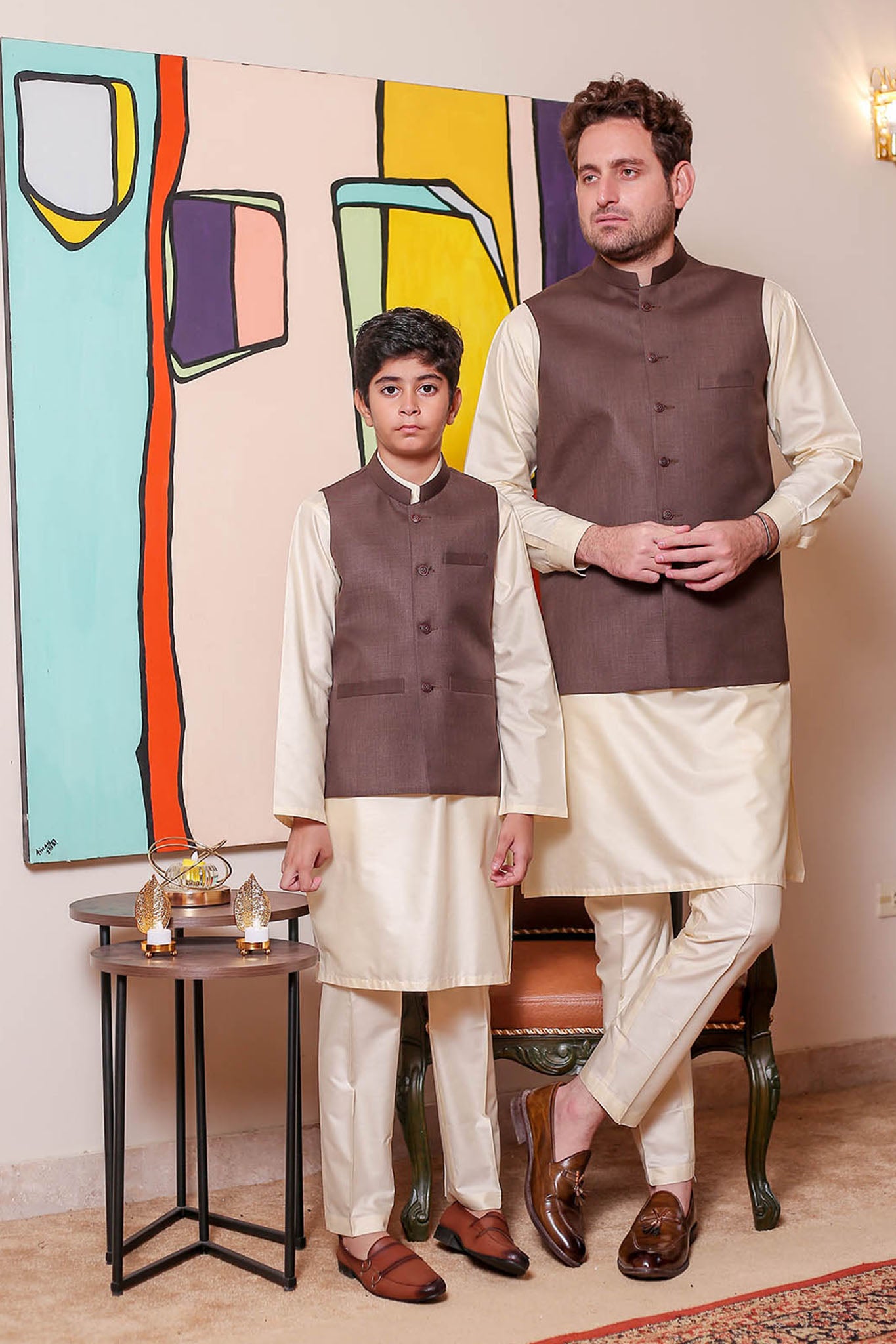 Real Image Mens Waist Coat Collection'2025-OW - 035 Brown