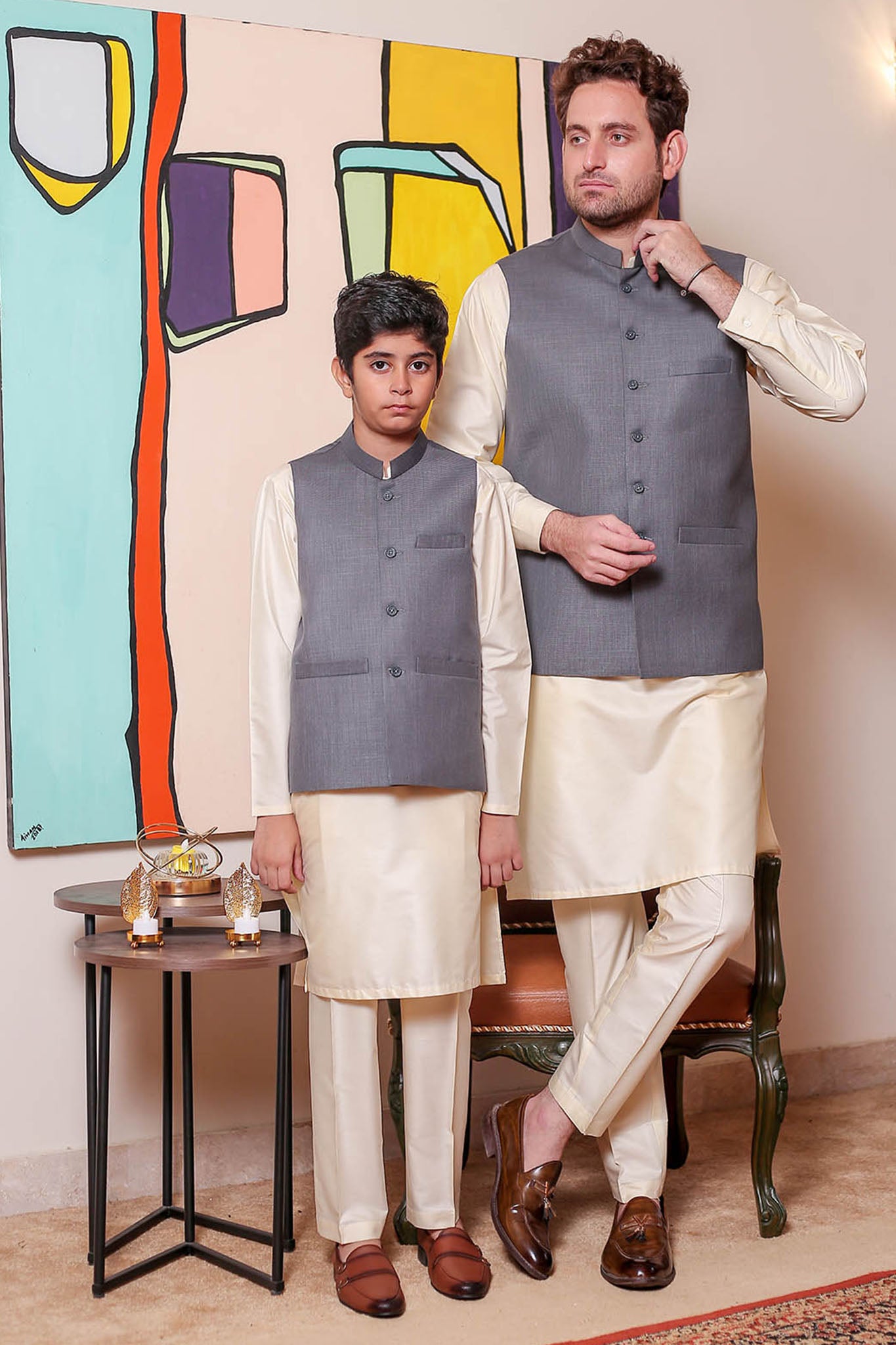 Real Image Mens Waist Coat Collection'2025-OW - 030 Lht Grey