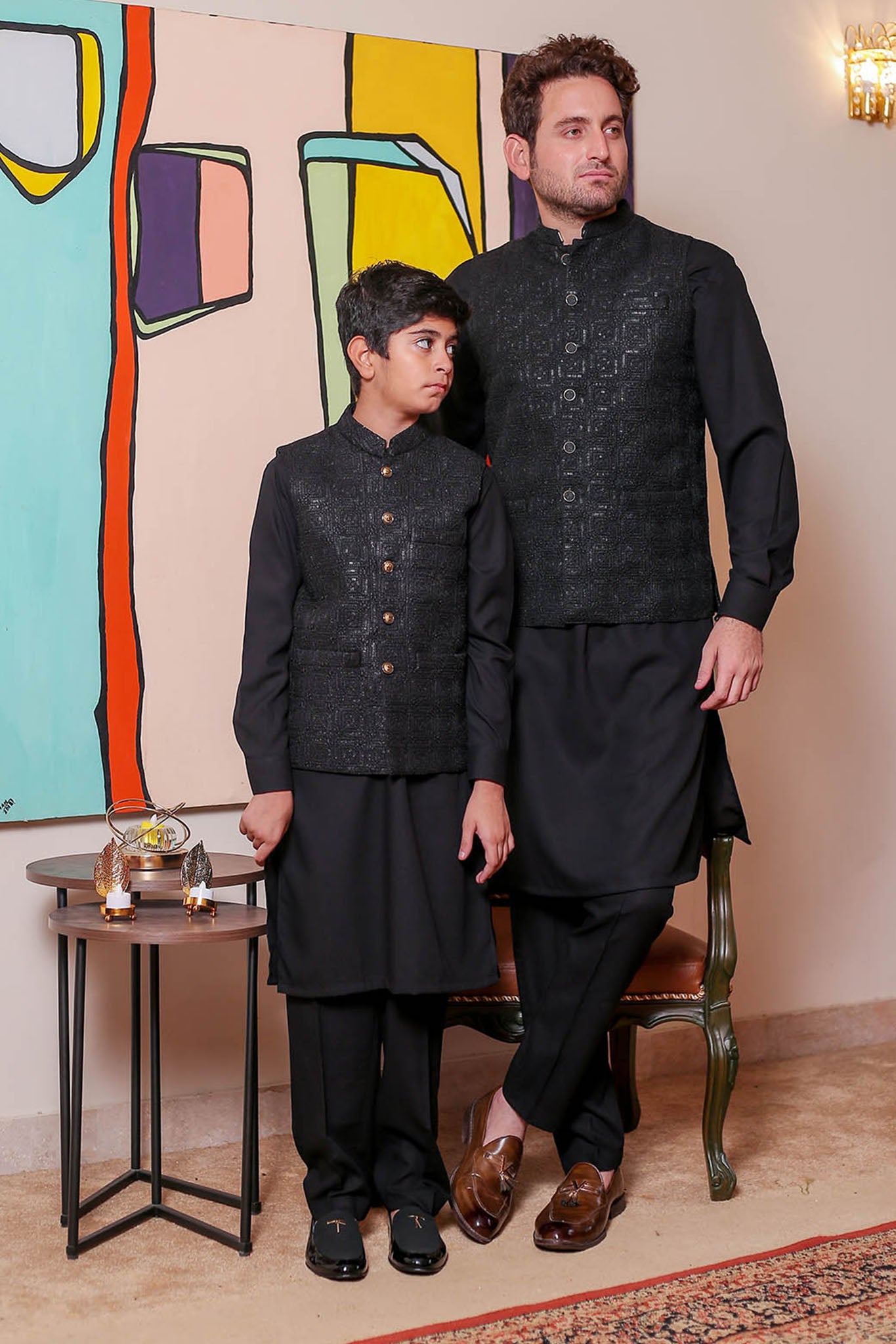 Real Image Mens Waist Coat Collection'2025-OW - 124 Black