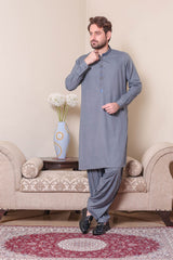Real Image Mens Kurta Shalwar Winter Collection'2025-D-523 Dark Grey
