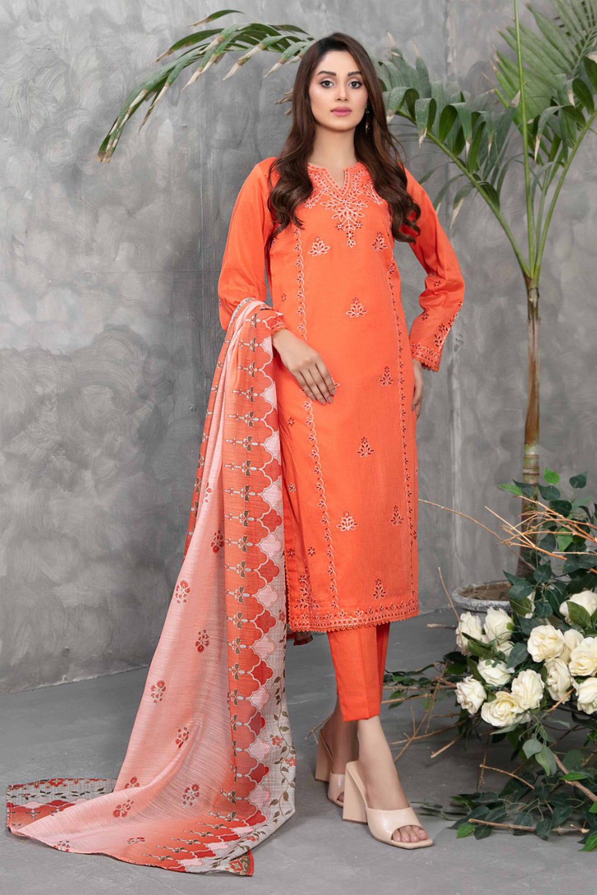 Aarah By Tawakkal Stitched 3 Piece Fancy Emb Lawn Collection'2024-D-2825