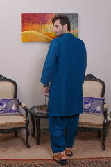 Real Image Mens Kurta Shalwar Collection'2025-D - 489 Sea Green