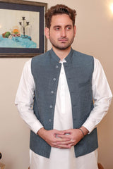 Real Image Mens Waist Coat Collection'2025-WP - 110 Blue