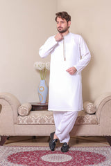 Real Image Mens Kurta Shalwar Winter Collection'2025-D-479 Off White