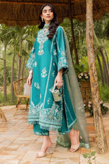 Siraa Lawn By Sadaf Fawad Khan Unstitched 3 Piece Emb Lawn Vol-02 Collection'2024-13-Faizah-A