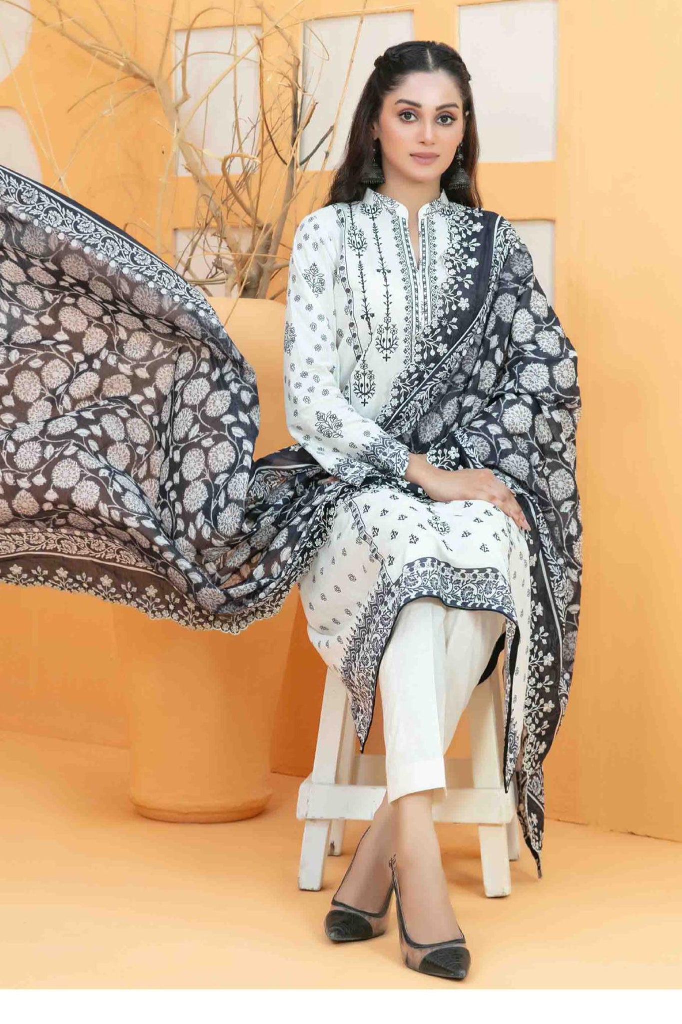 Ashleena By Tawakkal Unstitched 3 Piece Emb Digital Print Lawn Collection'2024-D-3284