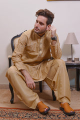 Real Image Mens Kurta Shalwar Collection'2025-D - 489 Gold
