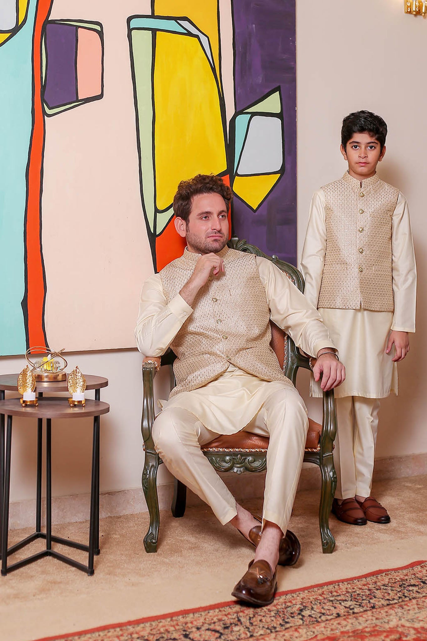 Real Image Mens Waist Coat Collection'2025-OW - 049 Gold