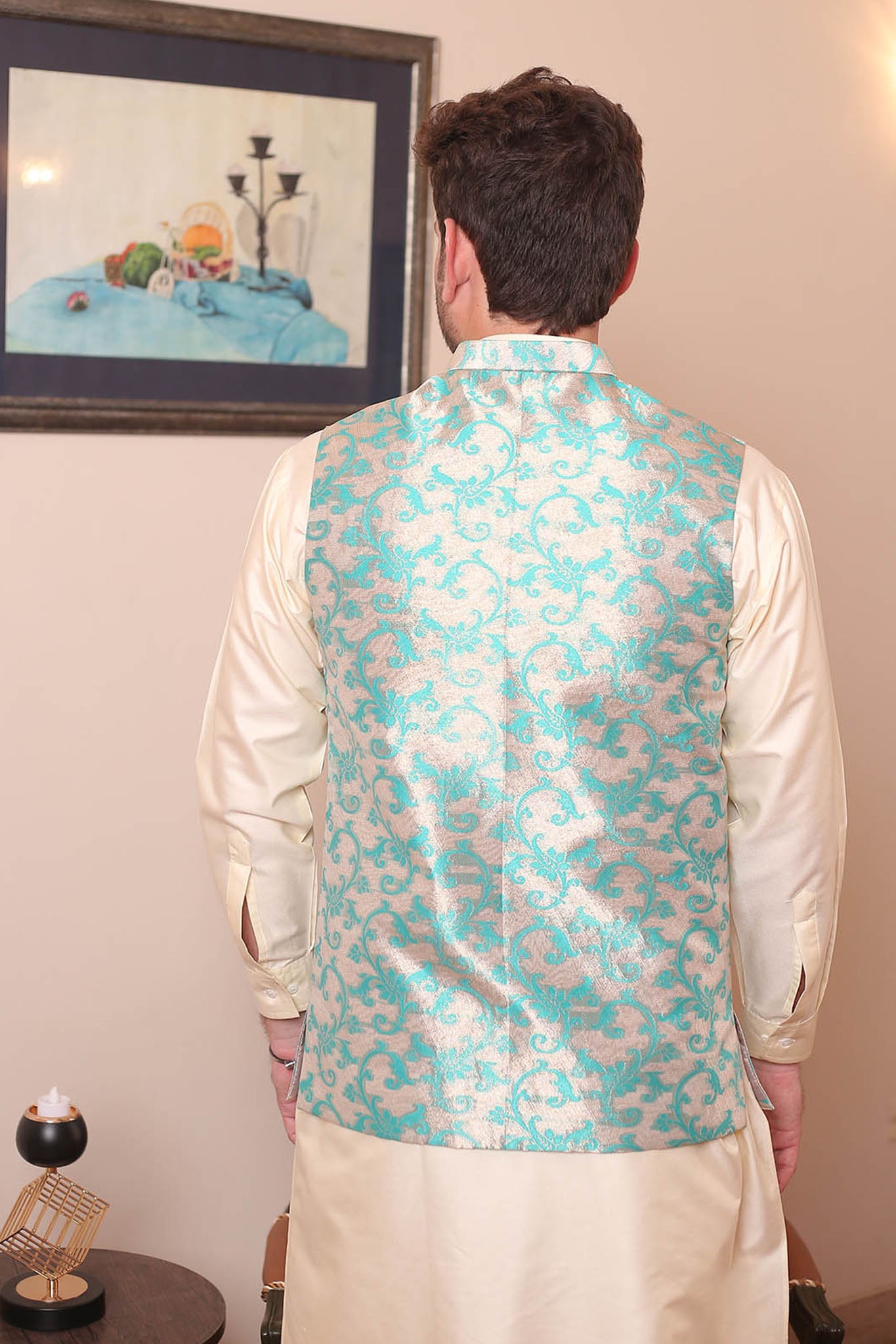 Real Image Mens Waist Coat Collection'2025-WP - 160 Sky Blue
