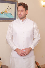 Real Image Mens Waist Coat Collection'2025-OW - 025 Off White