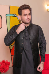 Real Image Mens Waist Coat Collection'2025-WP - 136 Black