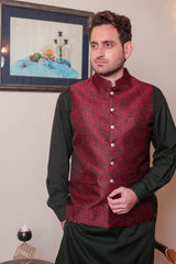 Real Image Mens Waist Coat Collection'2025-OW - 043 Maroon