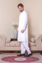 Real Image Mens Kurta Shalwar Winter Collection'2025-D-479 Off White
