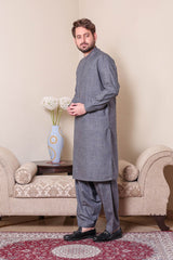 Real Image Mens Kurta Shalwar Winter Collection'2025-D-514 Grey