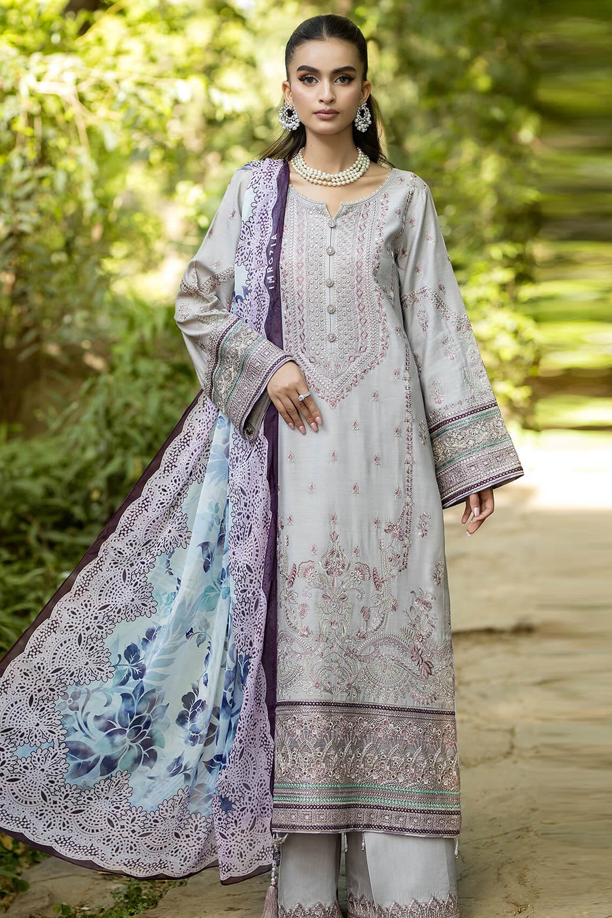 Jaan-E-Adaa By Imrozia Unstitched 3 Piece Luxury Emb Lawn Collection'2024-IPL-08-Nawazish