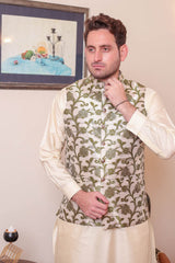 Real Image Mens Waist Coat Collection'2025-OW - 047 Green