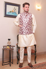 Real Image Mens Waist Coat Collection'2025-OW - 045 Cream