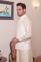 Real Image Mens Waist Coat Collection'2025-OW - 027 Cream