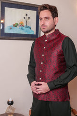 Real Image Mens Waist Coat Collection'2025-OW - 043 Maroon