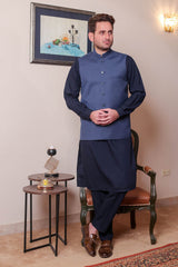 Real Image Mens Waist Coat Collection'2025-OW - 033 Blue