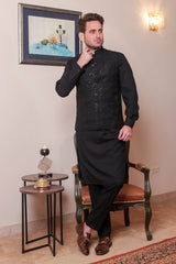 Real Image Mens Waist Coat Collection'2025-OW - 124 Black