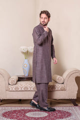 Real Image Mens Kurta Shalwar Winter Collection'2025-D-514 Brown