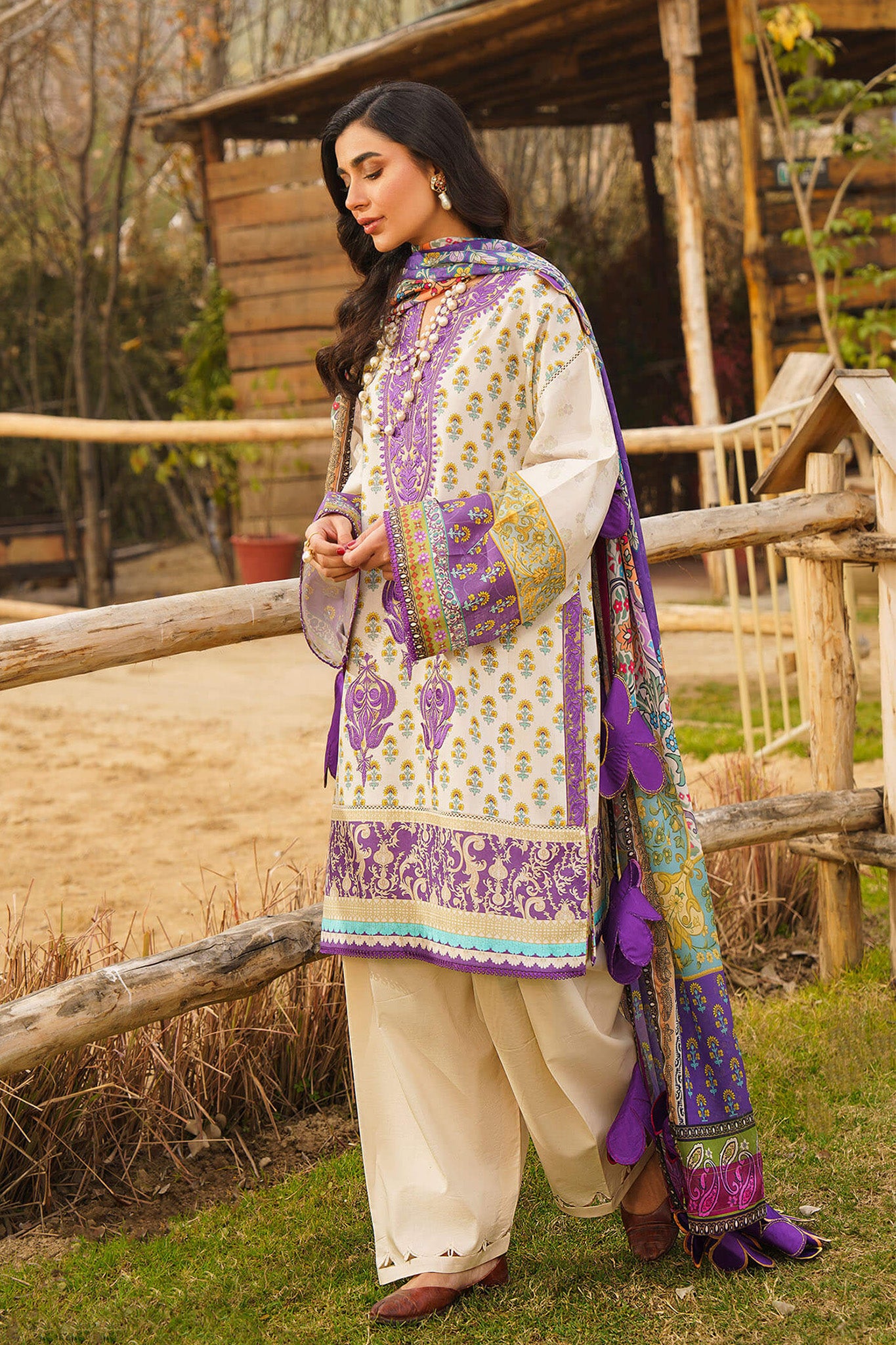 Meraki by Asifa N Nabeel Unstitched 3 Piece Lawn Collection'2024-Alyssa