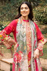 Adan's Print By Nafia Atta Unstitched 3 Piece Digital Printed Lawn Collection'2024-D-09