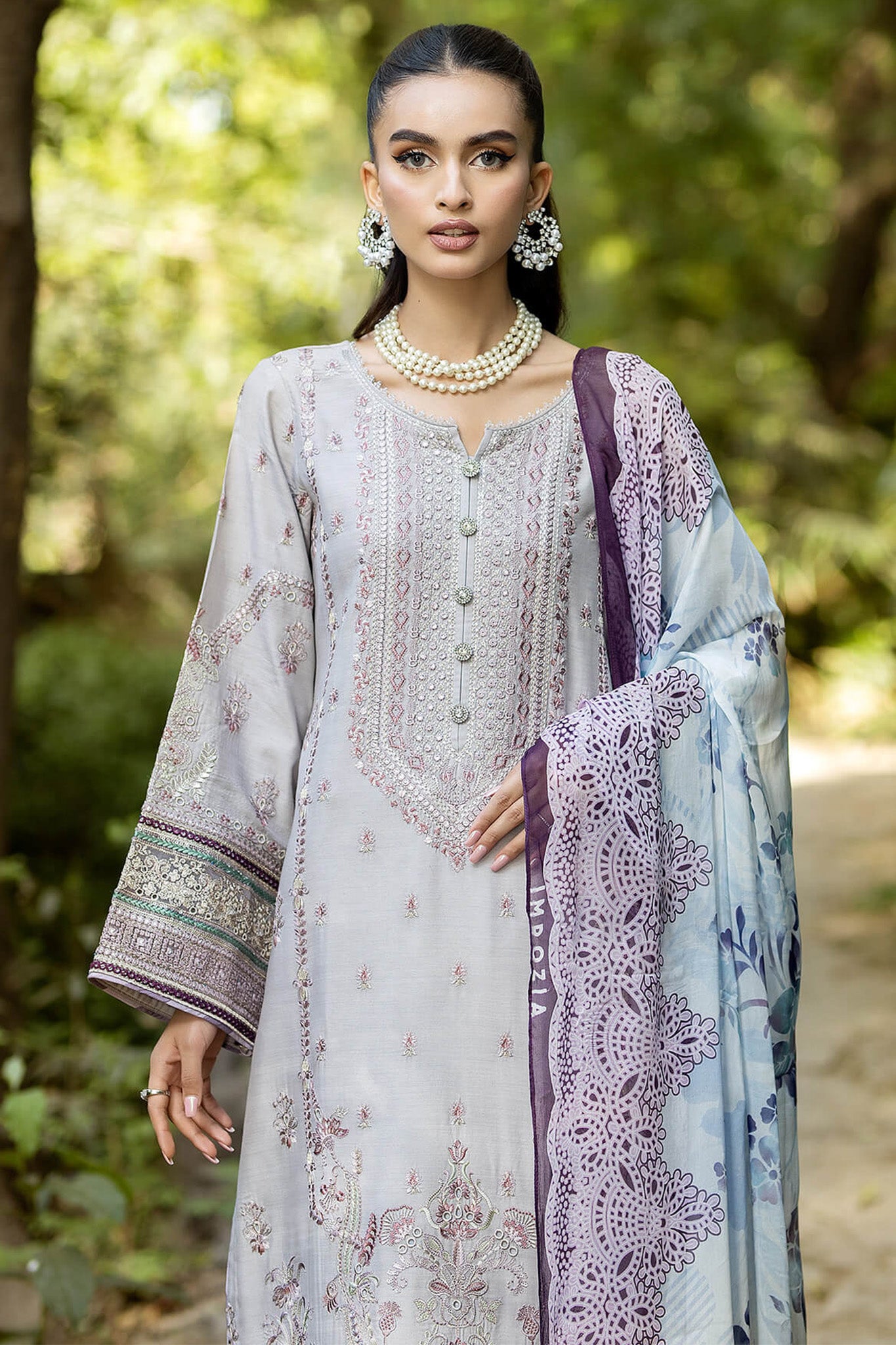 Jaan-E-Adaa By Imrozia Unstitched 3 Piece Luxury Emb Lawn Collection'2024-IPL-08-Nawazish