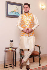 Real Image Mens Waist Coat Collection'2025-OW - 046 Yellow