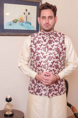 Real Image Mens Waist Coat Collection'2025-OW - 045 Cream
