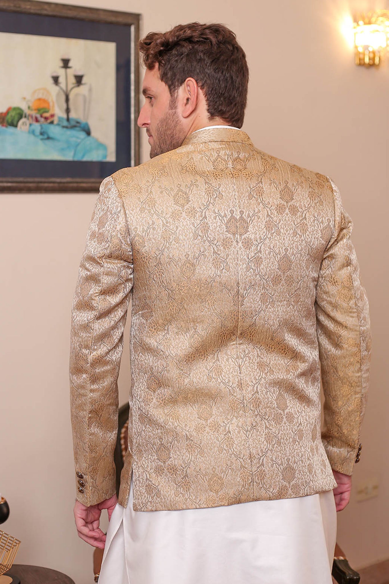 Real Image Mens Prince Coat Collection'2025-OPC - 005 Gold