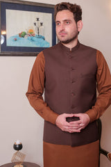 Real Image Mens Waist Coat Collection'2025-OW - 034 Brown