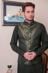 Real Image Mens Waist Coat Collection'2025-OW - 048 Dark Green