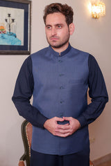 Real Image Mens Waist Coat Collection'2025-OW - 033 Blue