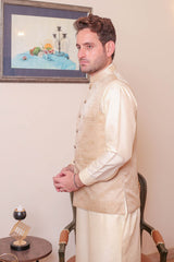 Real Image Mens Waist Coat Collection'2025-WP - 161 Gold